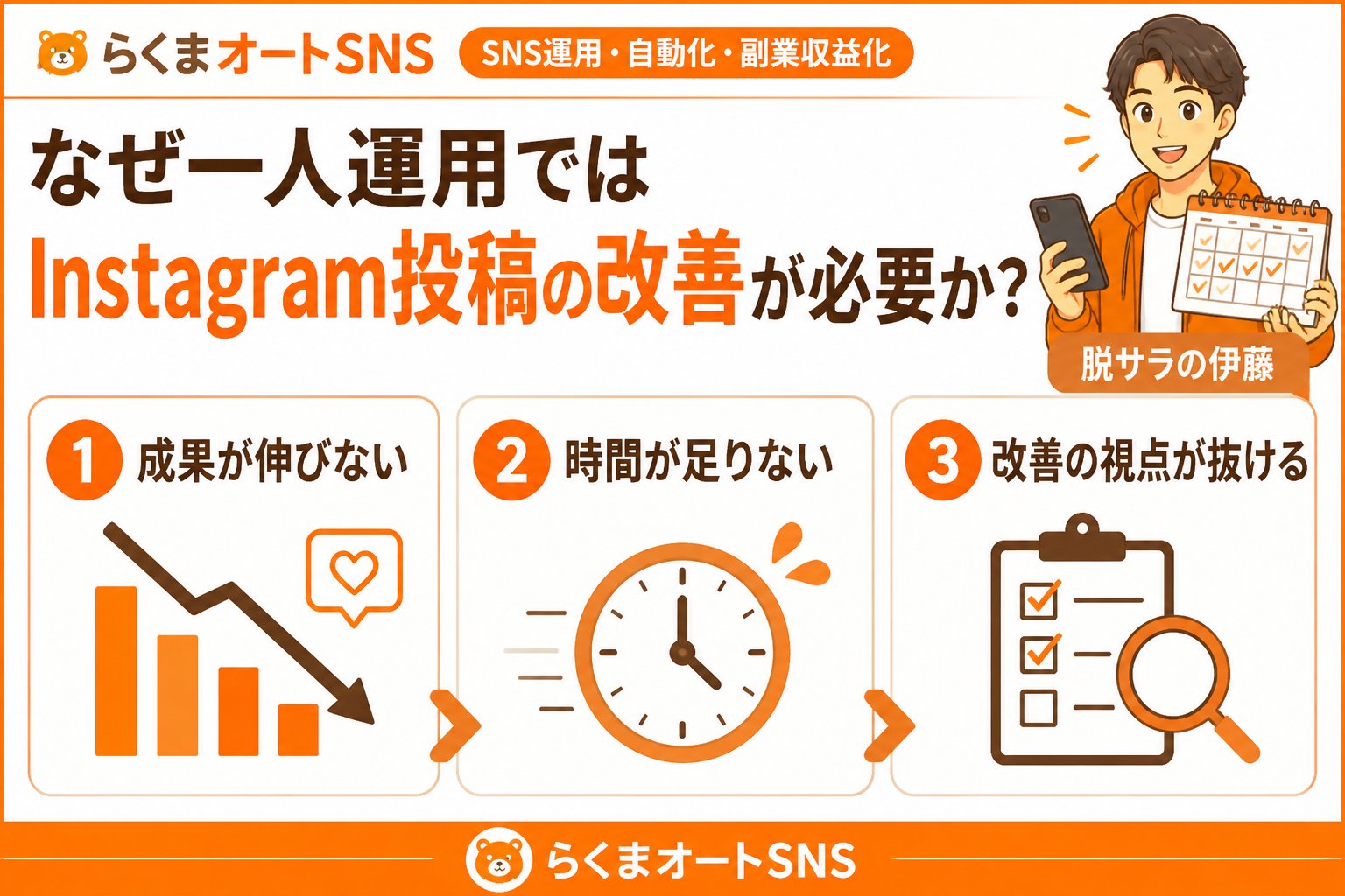 SNS運用 なぜ一人運用ではInstagram投稿の改善が必要か?